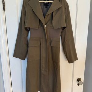ALO Yoga Olive Trench Coat